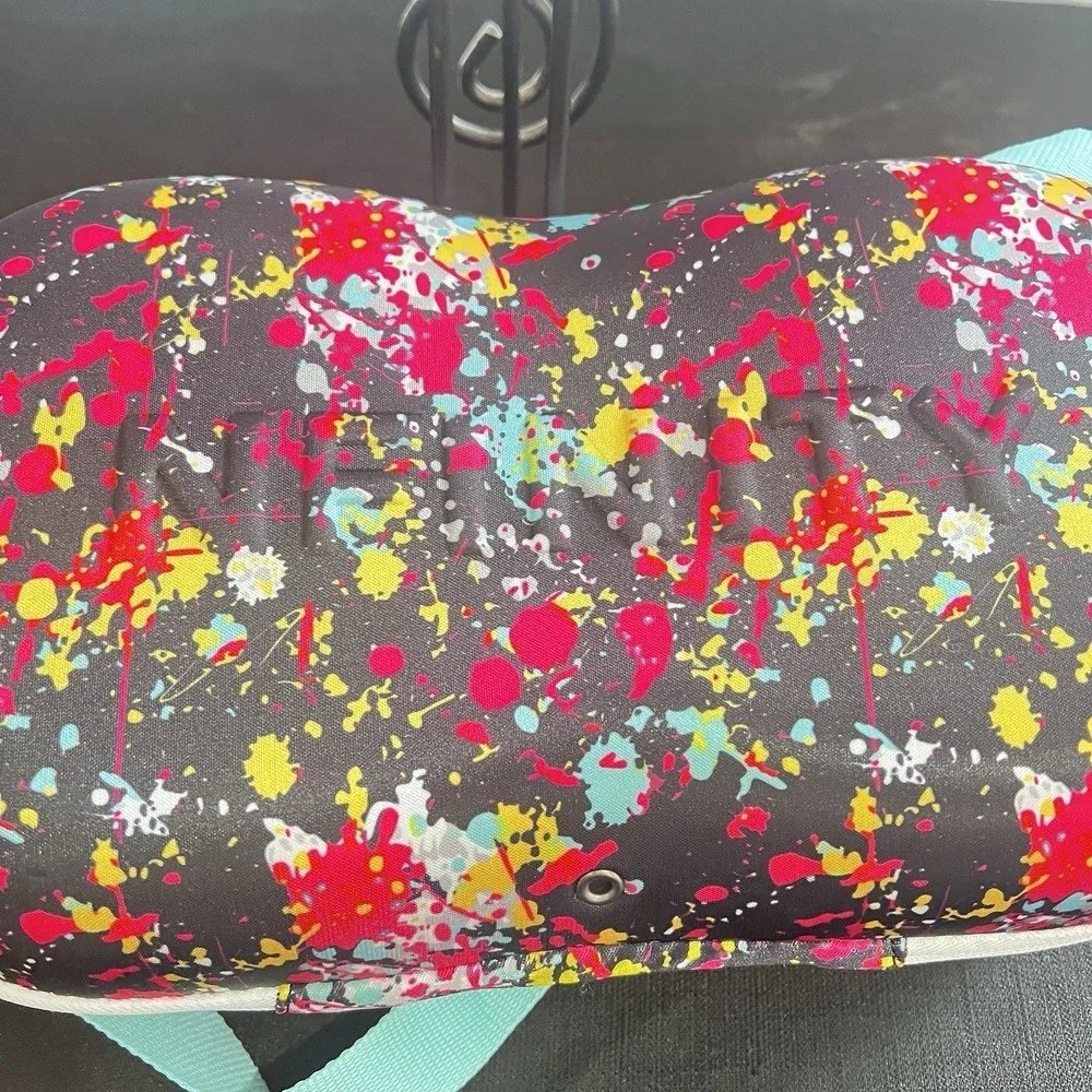 Nfinity Cheer Shoe Case Hard Shell Travel Bag Paint Splatter‎ Black Multicolor